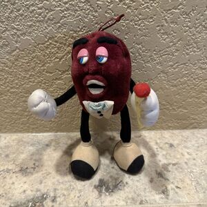 CALIFORNIA‎ RAISINS Posable doll with Microphone 1988 vintage Small Felted